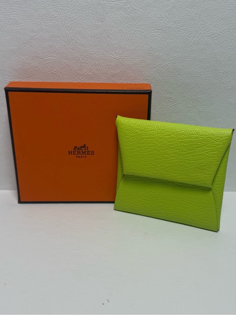 Hermes Bastia Kiwi Epsom Calfskin Change Purse